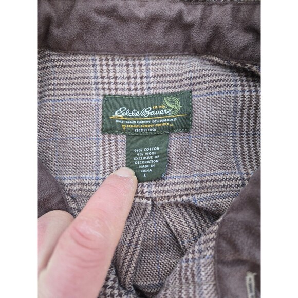 Eddie Bauer Heavy Flannel Plaid Button Up Shirt - Picture 2 of 11